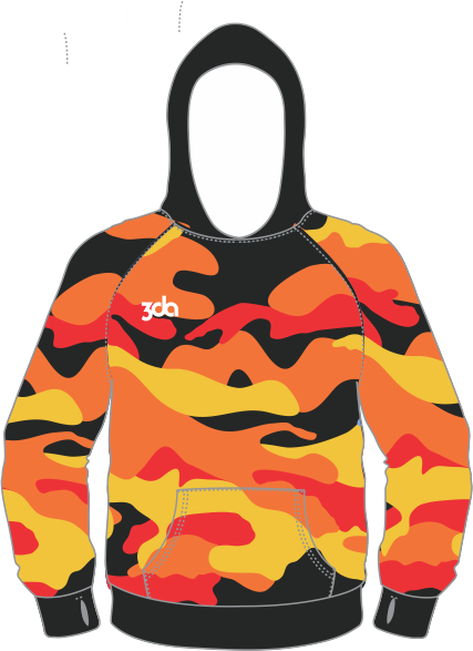 3DA Sublimated Polyester Hoodie